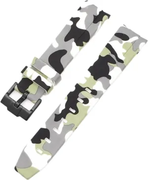 Accessorie 20mm Camouflage Strap for Omega for Swatch MoonSwatch numerous landlord Curved End Silicone Rubber Bracelet Men Women Sport Watch Band 