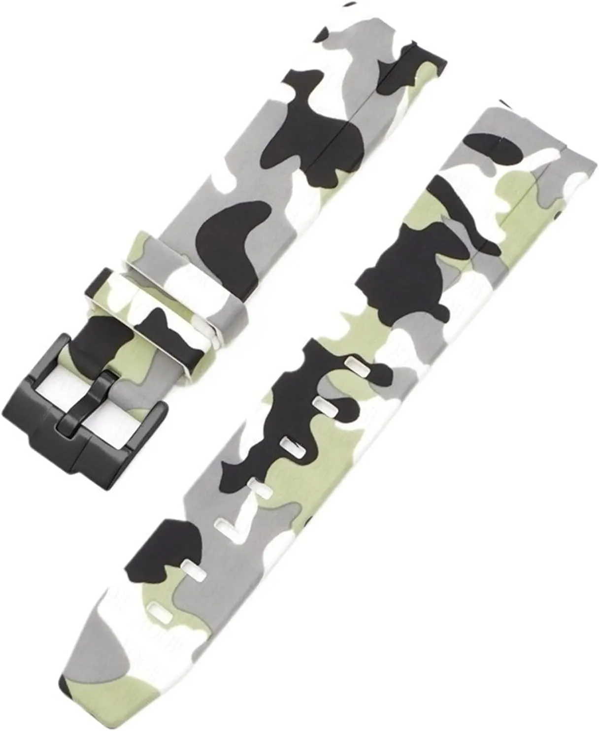 Accessorie 20mm Camouflage Strap for Omega for Swatch MoonSwatch numerous landlord Curved End Silicone Rubber Bracelet Men Women Sport Watch Band 