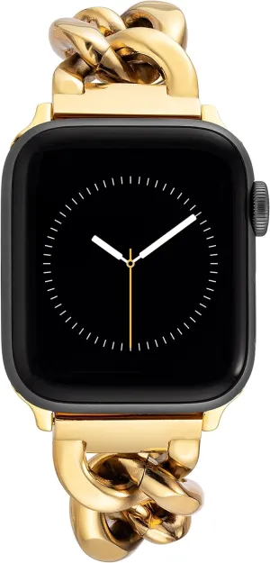 Adjustable, Apple Watch Replacement nonelectronic writer Band, Fits Most Wrists Anne Klein Fashion Chain Bracelet for Apple Watch, Secure, 