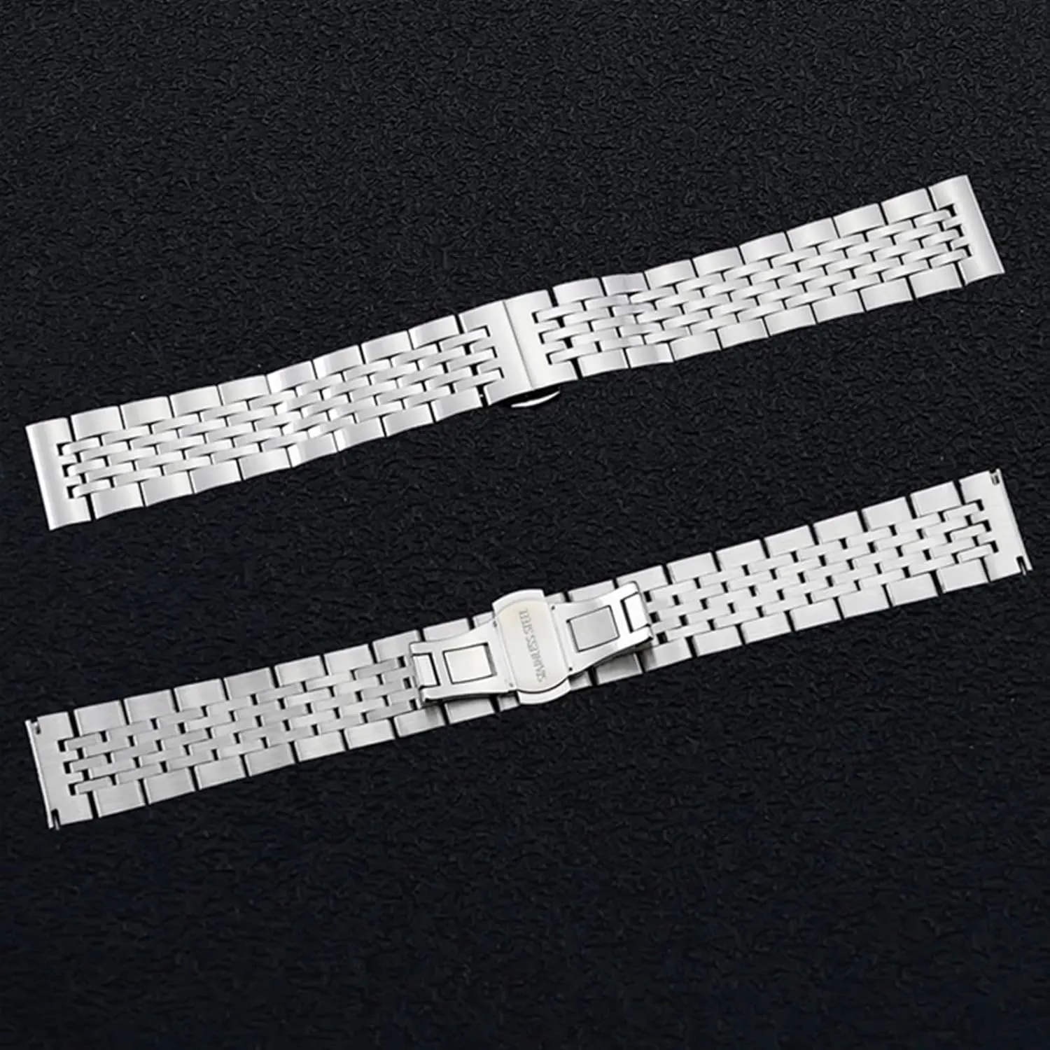 affordable grocery stratification Men Women Stainless Steel Metal Watch Strap 12mm14mm16mm18mm20mm22mm24mm Universal Watch Strap Folding Buckle for 