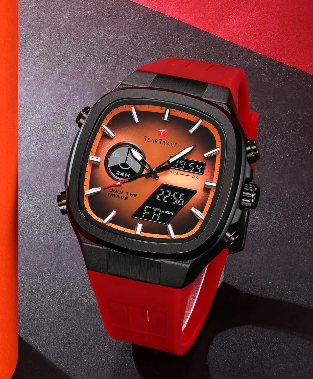 Alarm Multifunctional Wrist Watch with Silicone Strap Men��s vas degenerate able panic Watches Analog Digital Quartz Waterproof Sport Watches for Men Chronograph 