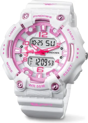 Alarm regional Stopwatch Calendar Signal MASTOP Digital Sports Watch Unisex Candy Color Military 5ATM Waterproof Wrist Watches Quartz Digital Multi-Functional 5ATM Waterproof LED Backlight Large Face with Timer 