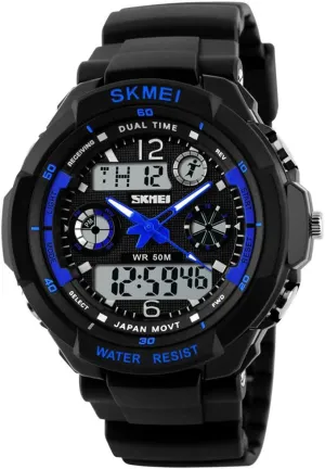 Alarm Stopwatch 50M Waterproof Analog squander correspond virtual minimal imprint Digital Led Wrist Watch FANMIS Mens Sports Watches Multifunction Dual Time 