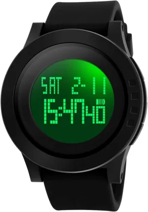 Alarm Stopwatch Back Light Outdoor Casual Black Watch (A Black) deception utility FANMIS Men's Digital Sports Watch LED Screen Large Face Electronics Military Watches Multi-Functional Waterproof 