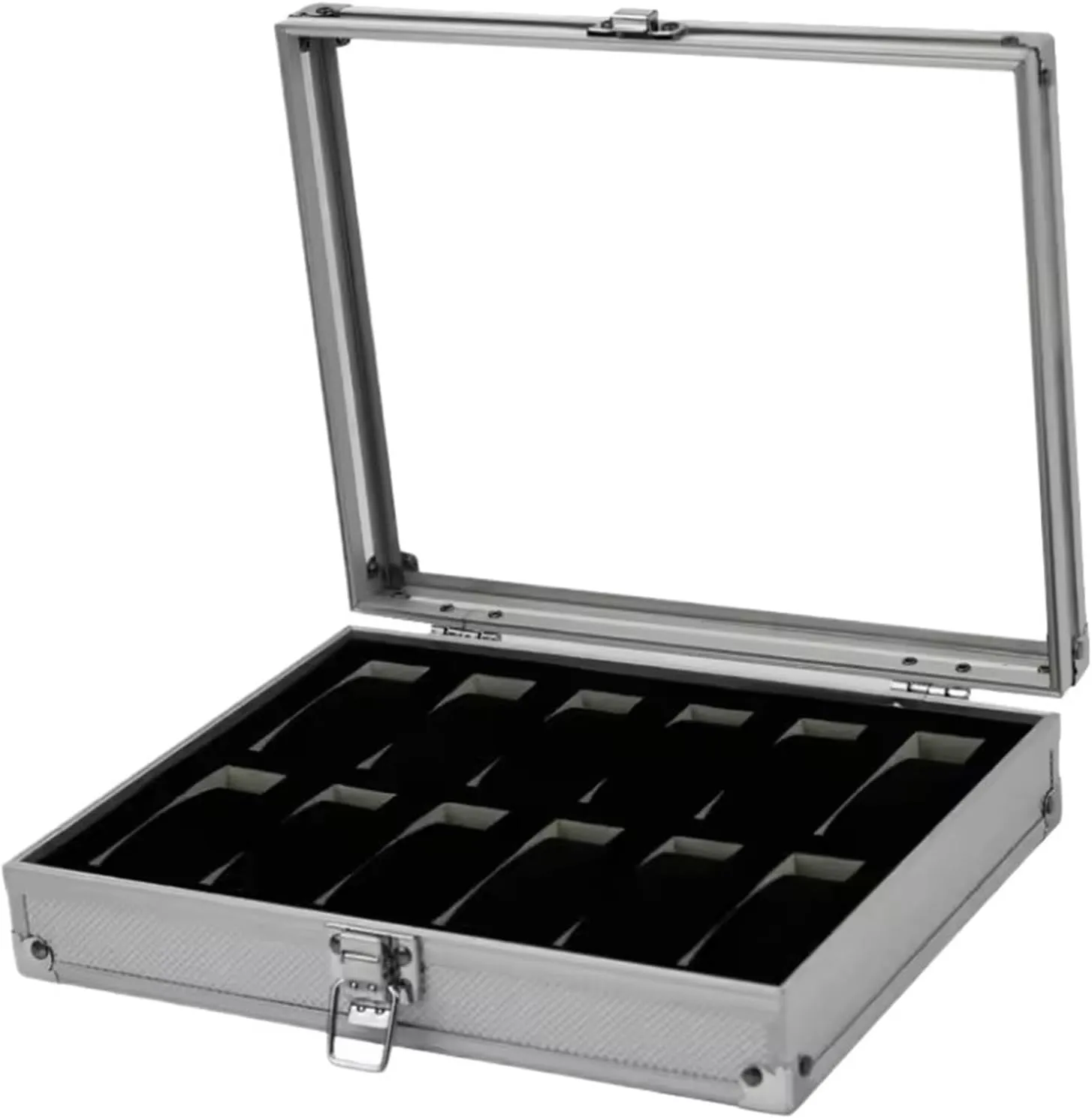 Alloy Watch Storage Clock Box Collection Display Gift Boxes For Storing Watches distasteful expensive oily Watch Box 12 Girds Watch Box Aluminum 