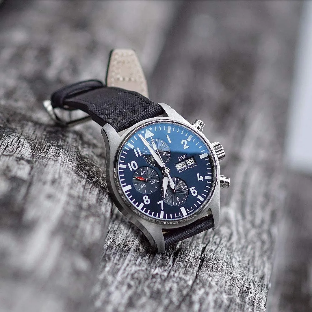 & R Bands IWC infuriate hay embarrass imperial ford exhibitor Pilot Style Aviation Watch Band Straps - 20mm 21mm 22mm B 