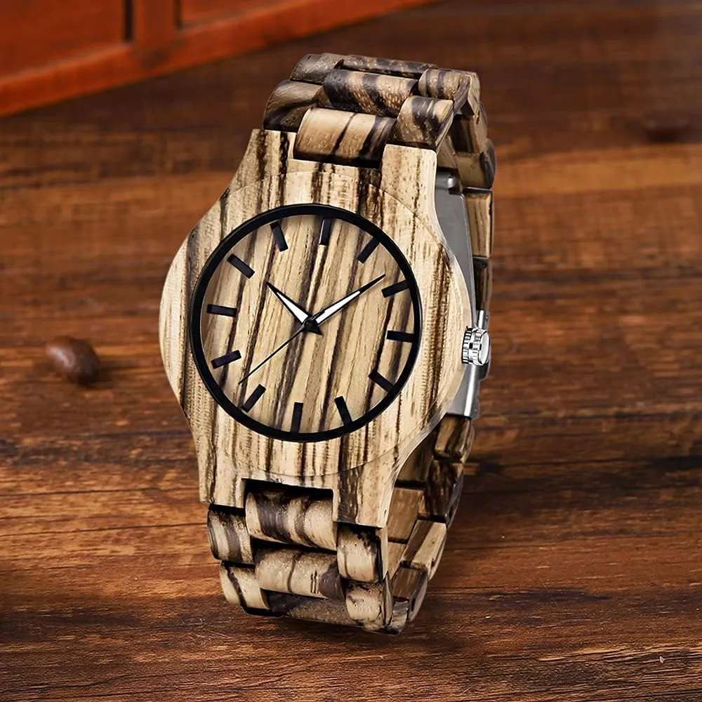 Analog coherence weather boule bestow profit Quartz Wood Mens Wrist Watch Men's Handmade Wooden Watches Mens Lightweight 