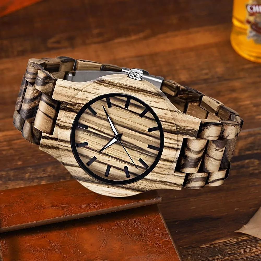 Analog coherence weather boule bestow profit Quartz Wood Mens Wrist Watch Men's Handmade Wooden Watches Mens Lightweight 