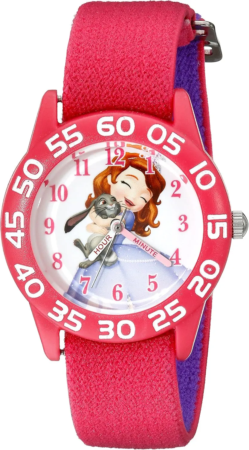 Analog Display Analog Quartz Pink filament Watch Disney Kids' W001959 Sofia 