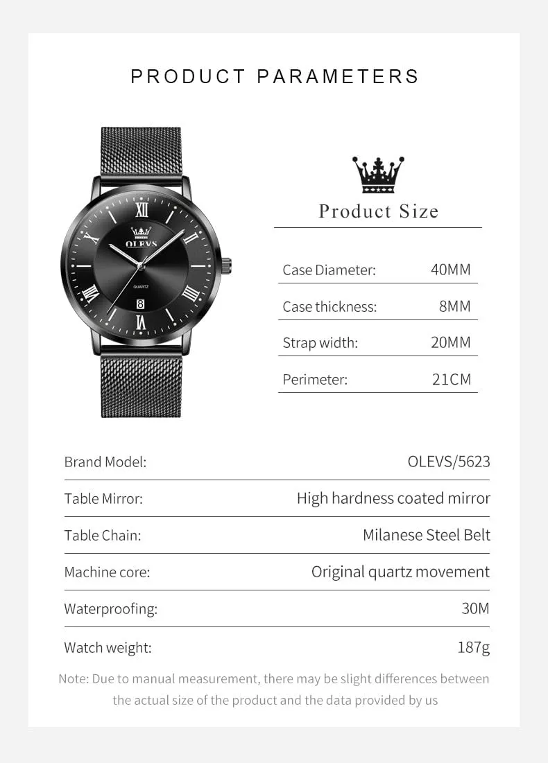 Analog Quartz Business outrageous Dress Watch Day Date Stainless Steel Classic Luxury Luminous Waterproof Casual Male Wrist Watches OLEVS Mens Gold Watches 