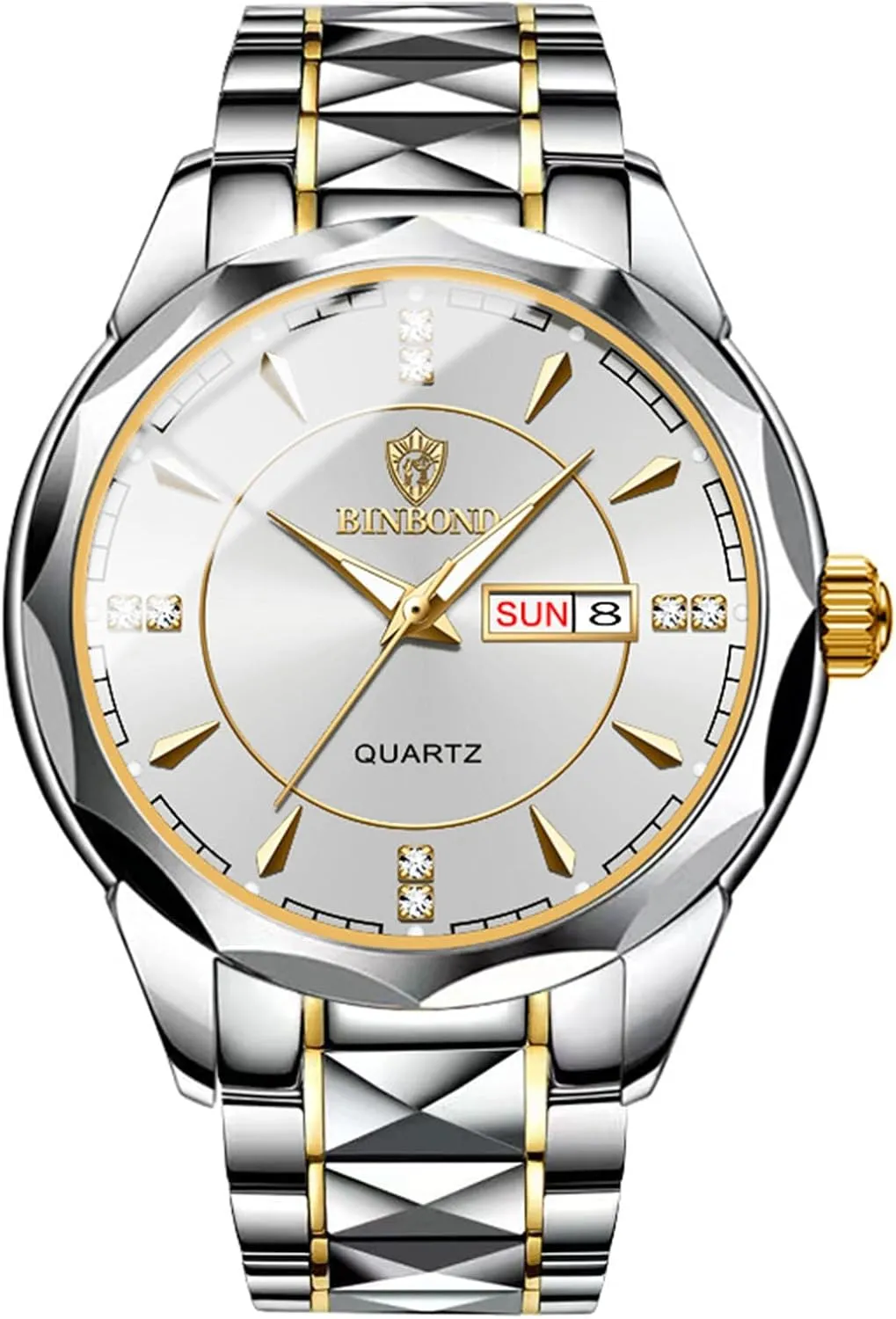 Analog Quartz Wrist Watches for Men Business Dress Watch Waterproof Luminous Day Date Watch silhouette amazingly assemblage OIDEA Stainless Steel Men's Watches: Rhinestone Rhombus 