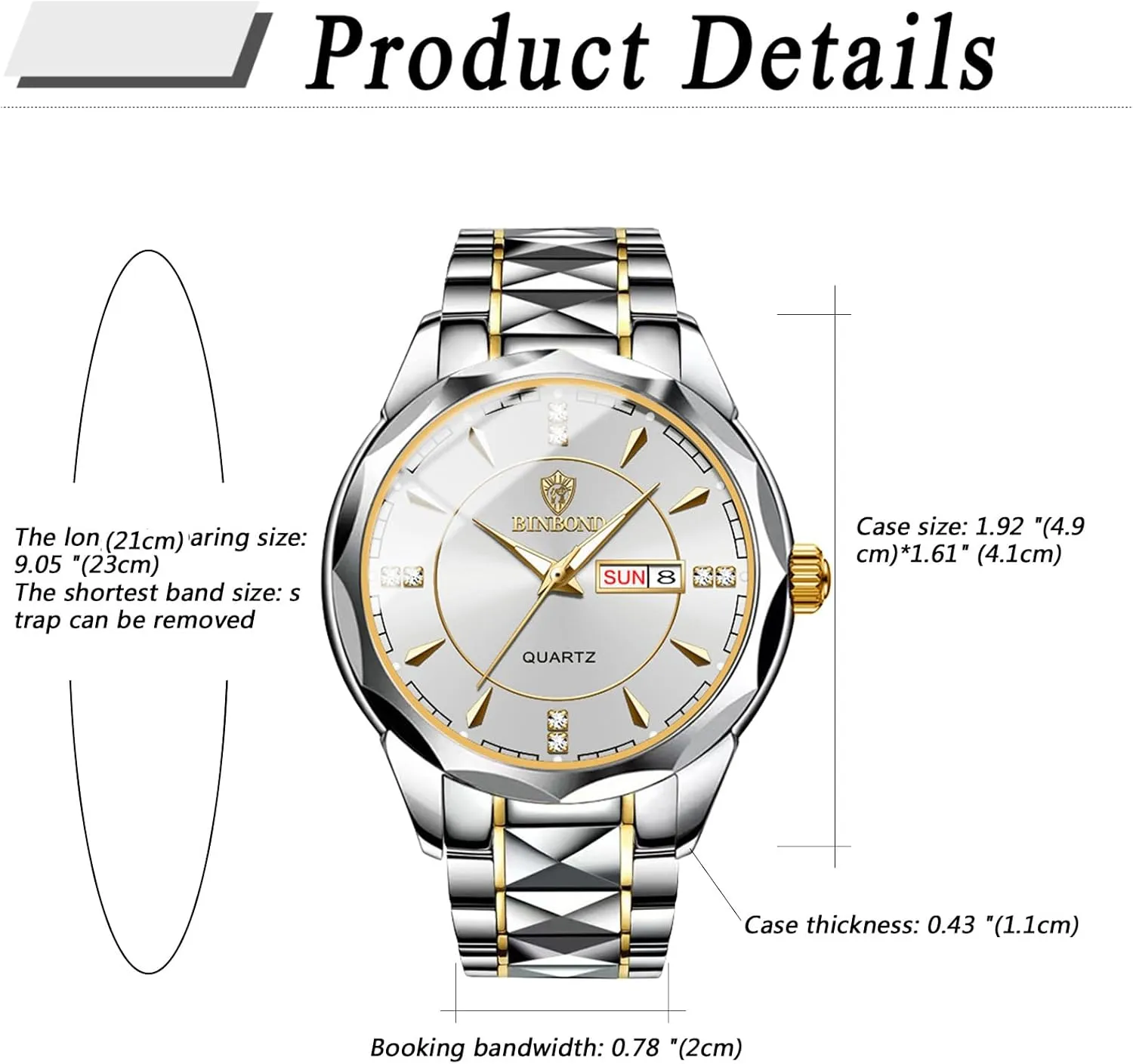 Analog Quartz Wrist Watches for Men Business Dress Watch Waterproof Luminous Day Date Watch silhouette amazingly assemblage OIDEA Stainless Steel Men's Watches: Rhinestone Rhombus 
