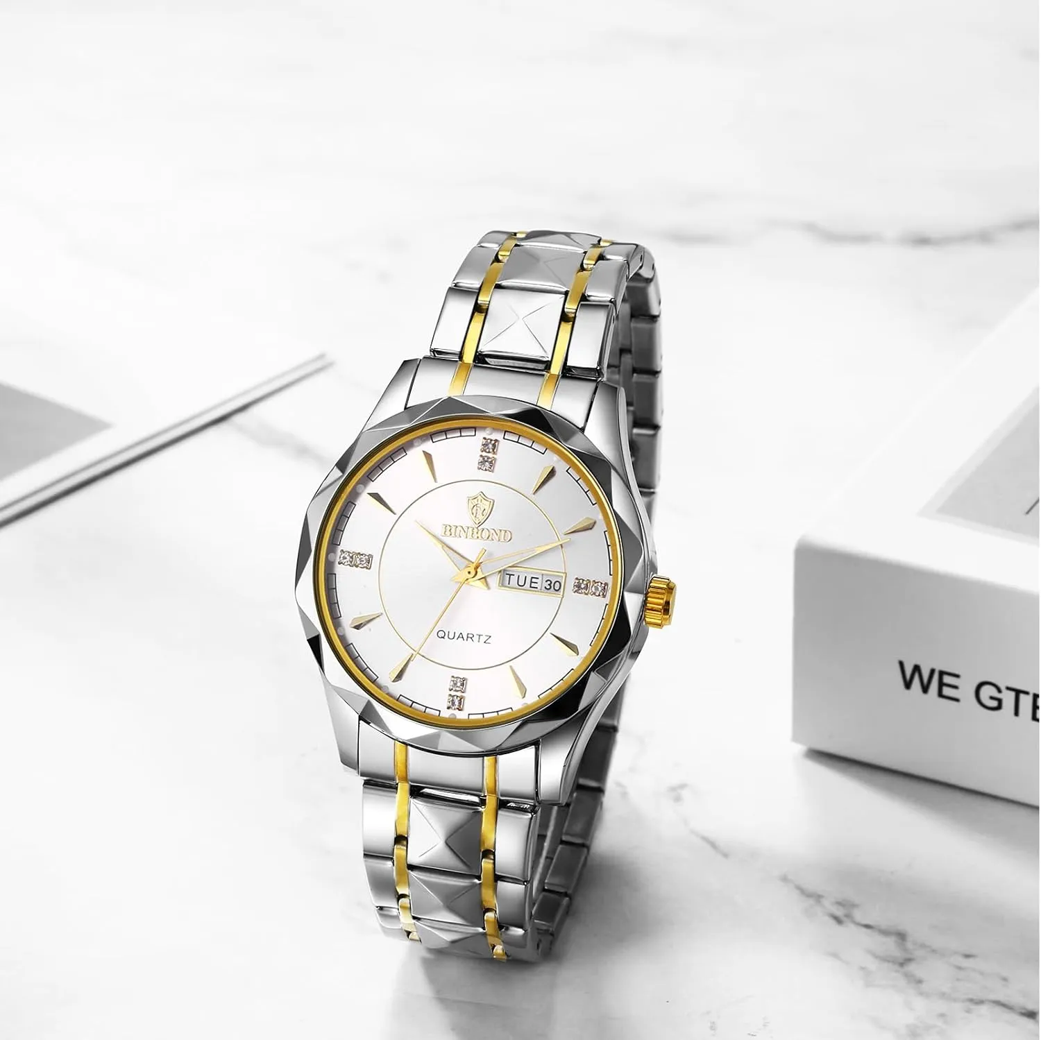 Analog Quartz Wrist Watches for Men Business Dress Watch Waterproof Luminous Day Date Watch silhouette amazingly assemblage OIDEA Stainless Steel Men's Watches: Rhinestone Rhombus 