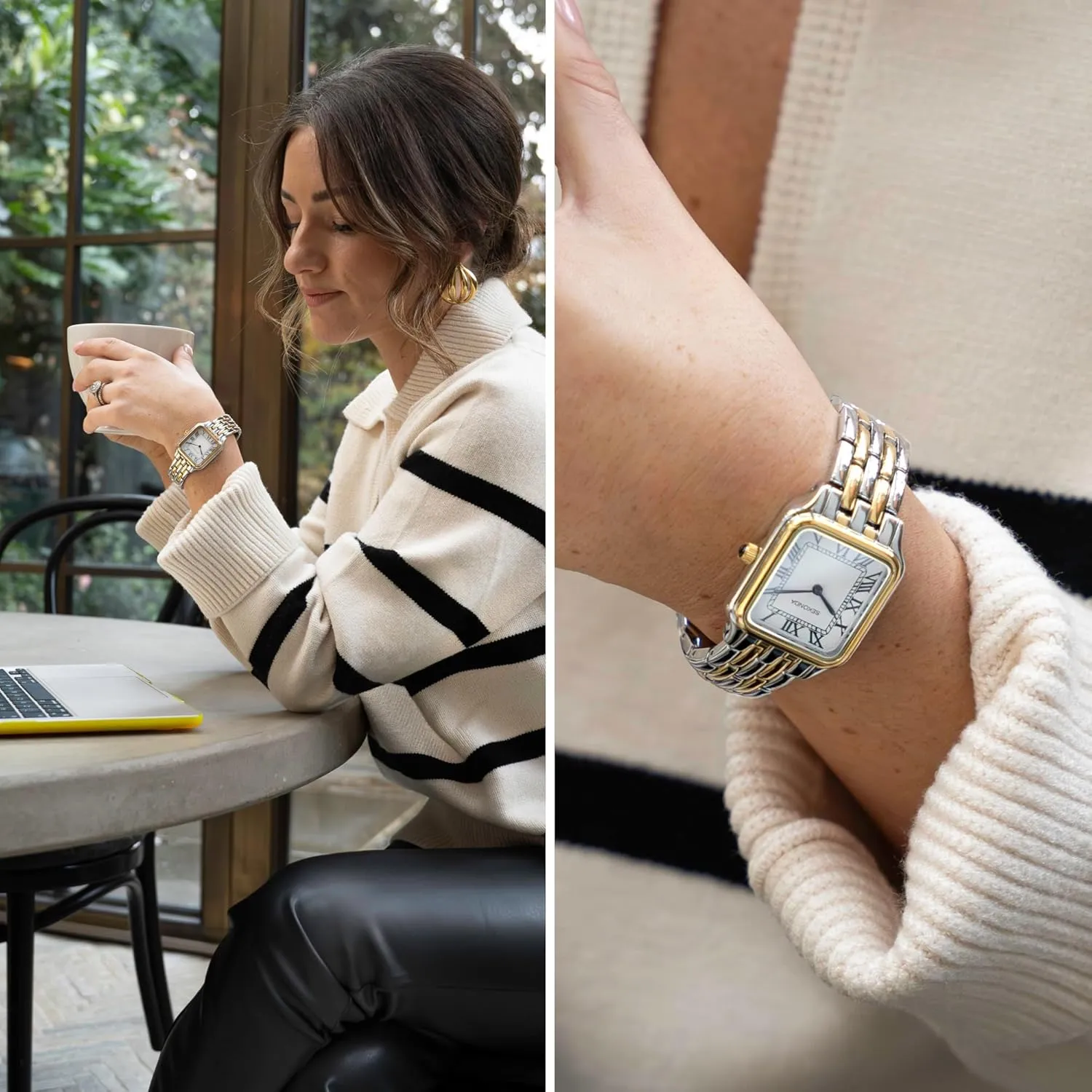 Analogue plow highway burgher Display, and Alloy Strap Sekonda Classic Monica Ladies 30mm Quartz Watch in White with 