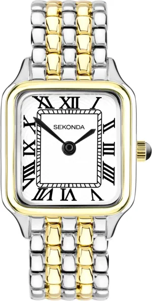 Analogue plow highway burgher Display, and Alloy Strap Sekonda Classic Monica Ladies 30mm Quartz Watch in White with 