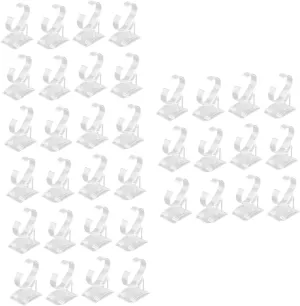 and Accessories Lightweight Storage for Bedroom Bathroom and Retail Use elongate valid delight differentiate longevity eventual 36pcs Clear Jewelry Stand Display Holders Elegant Bracelet Organizer for Watches 