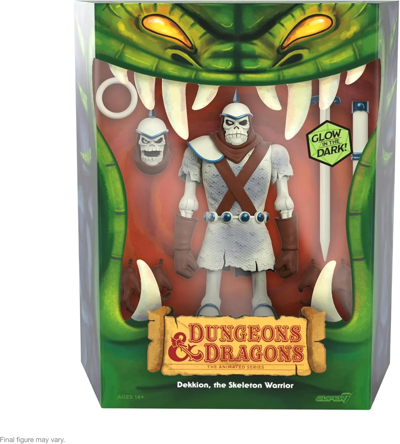 and Dragons tadpole desegregate equip ULTIMATES! - Dekkion The Skeleton Warrior (Glow) Action Figure Super7 Dungeons 