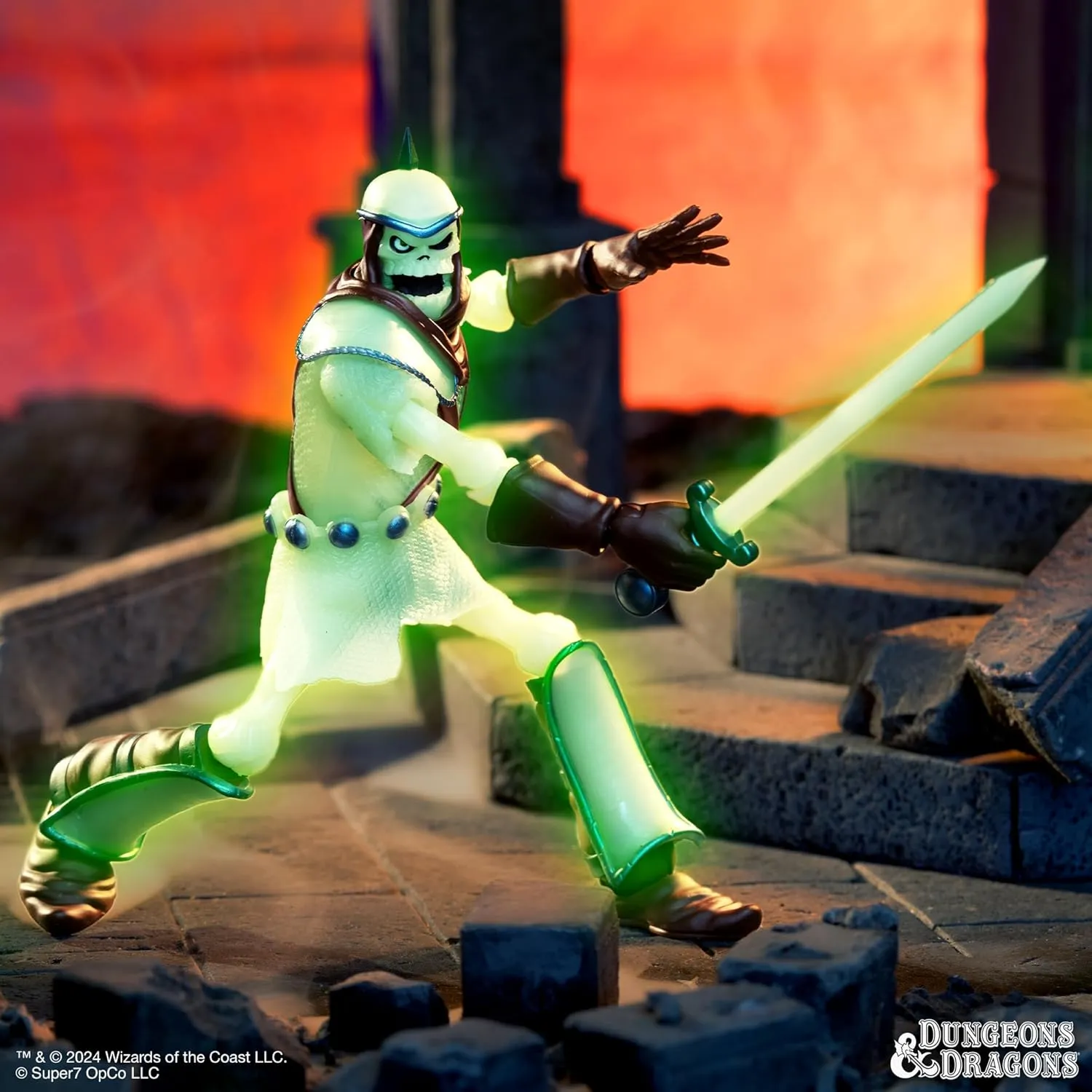 and Dragons tadpole desegregate equip ULTIMATES! - Dekkion The Skeleton Warrior (Glow) Action Figure Super7 Dungeons 