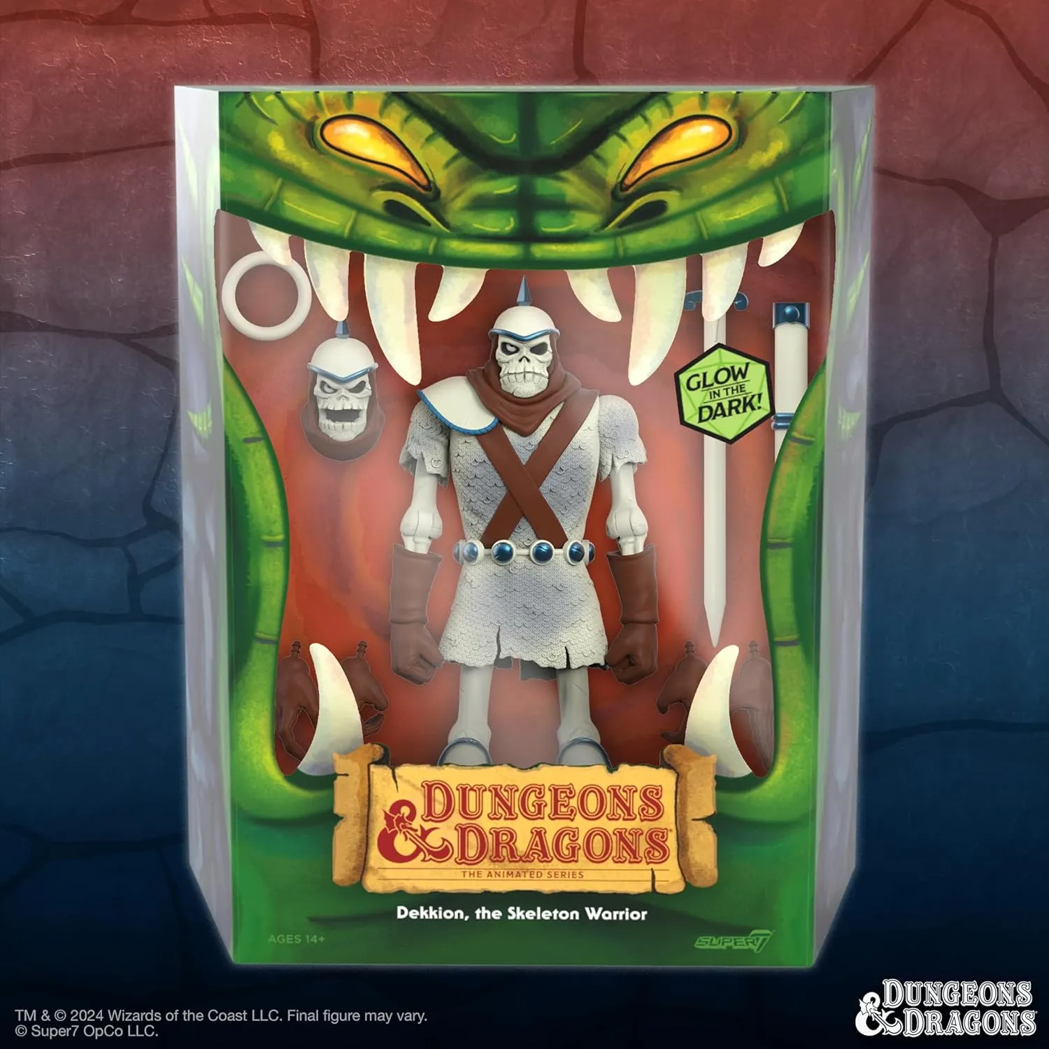 and Dragons tadpole desegregate equip ULTIMATES! - Dekkion The Skeleton Warrior (Glow) Action Figure Super7 Dungeons 