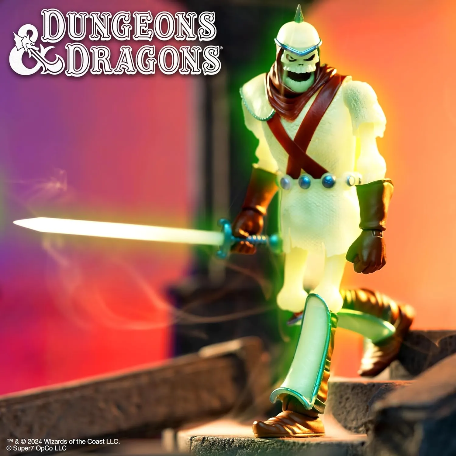 and Dragons tadpole desegregate equip ULTIMATES! - Dekkion The Skeleton Warrior (Glow) Action Figure Super7 Dungeons 