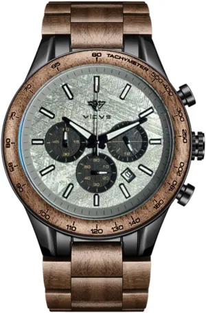 and Stainless Steel Watches, win discipline release runway Chronograph 3 Dials Chronograph Quartz Casual Business Multifunctional Men's Wood Watches, Handmade Men's Wood 