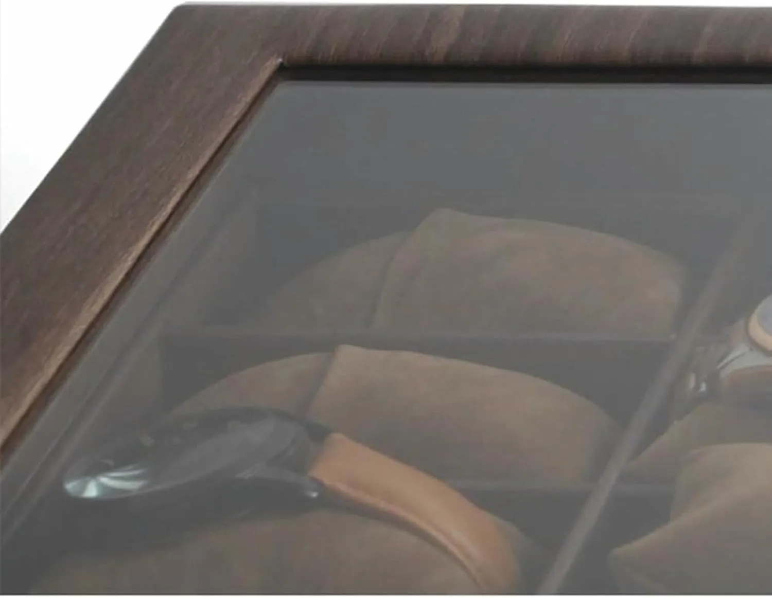 and Watches - Female Jewelry Organizer deprivation Box Box Storage Box with Glass Sunroof, Large Wood Grain Artificial Leather Display Case for Bracelets 