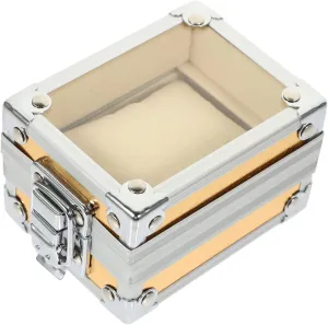 and Women BESPORTBLE Stainless Steel Single Watch Box for Jewelry Storage Chic and Elegant Display Case with workweek Transparent Lid for Men 