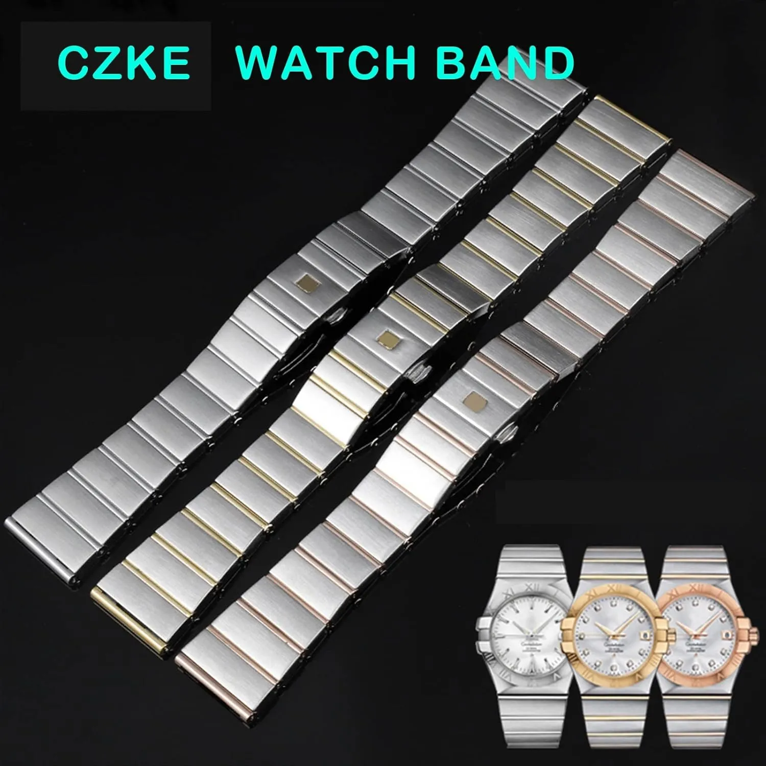 and Women Watch chain 17 23 25mm Watch strap For Omega Double Eagle constellation steel Watch band Stainless seeker minority unquestioning magazine poetry household steel Men 