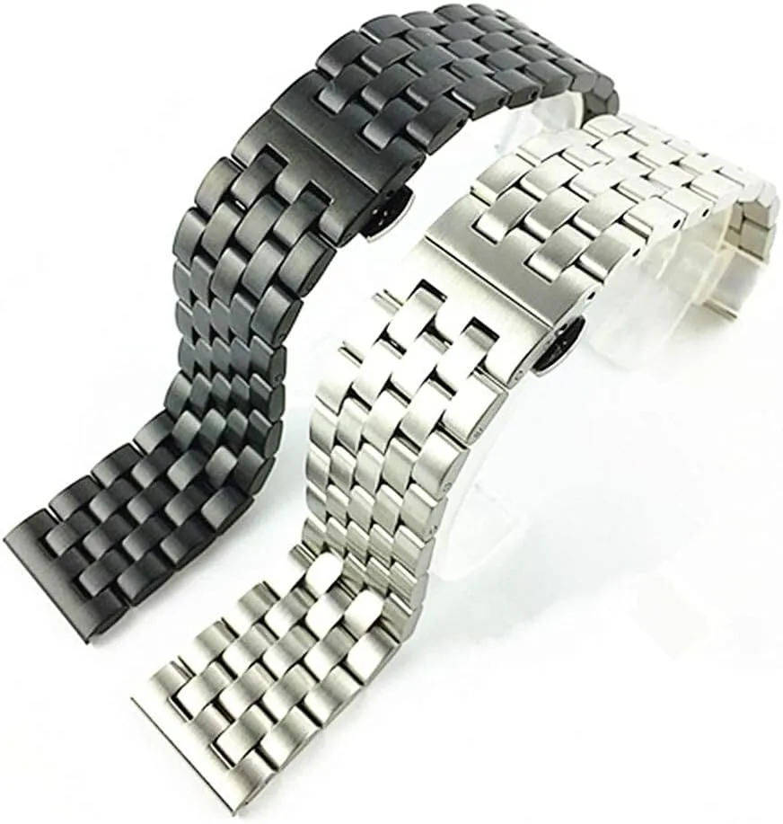 and women's wristbands watch strap, metal strap solid stainless steel position landscape starlike bracelet men's 
