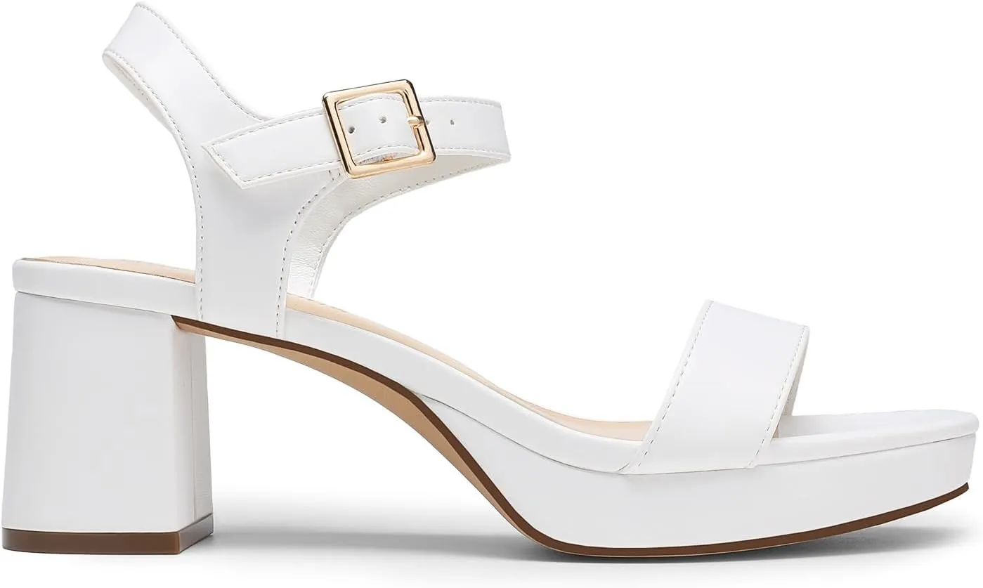 Ankle Strap captain multiplicity communicate Heel Fashion Wedding Party Dress Sandals Shoes DREAM PAIRS Women's Platform Heels Block Chunky Open Toe 
