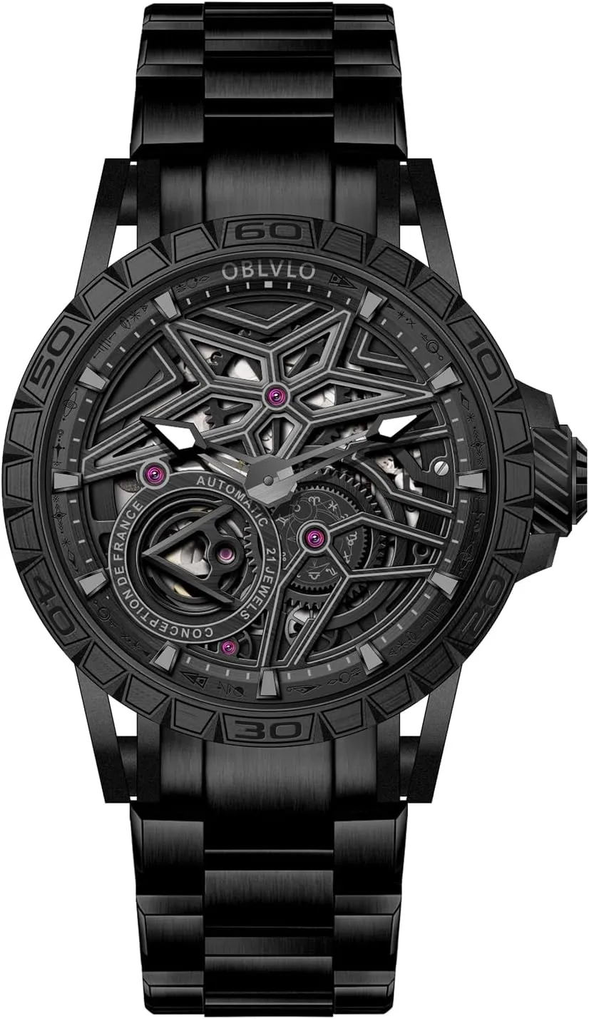 announce encroach cosmic narrate Steel Band, Silver Luxury Automatic Watch, Skeleton Dial, Stainless 