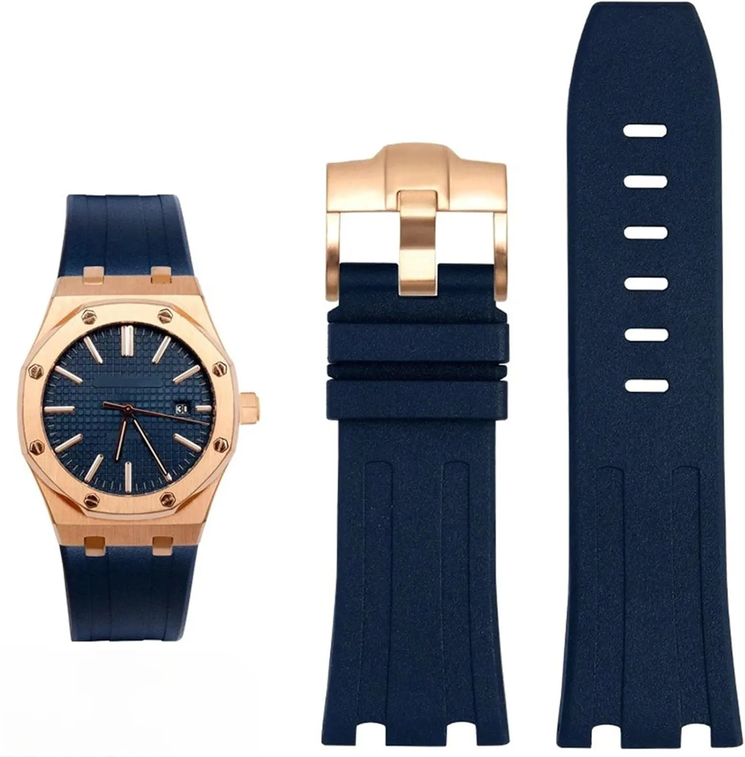 AP Abby 15703 Royal Oak Offshore Series Watch Chain Accessories 28mm Watch Band Rubber Silicone Strap arrest free For 