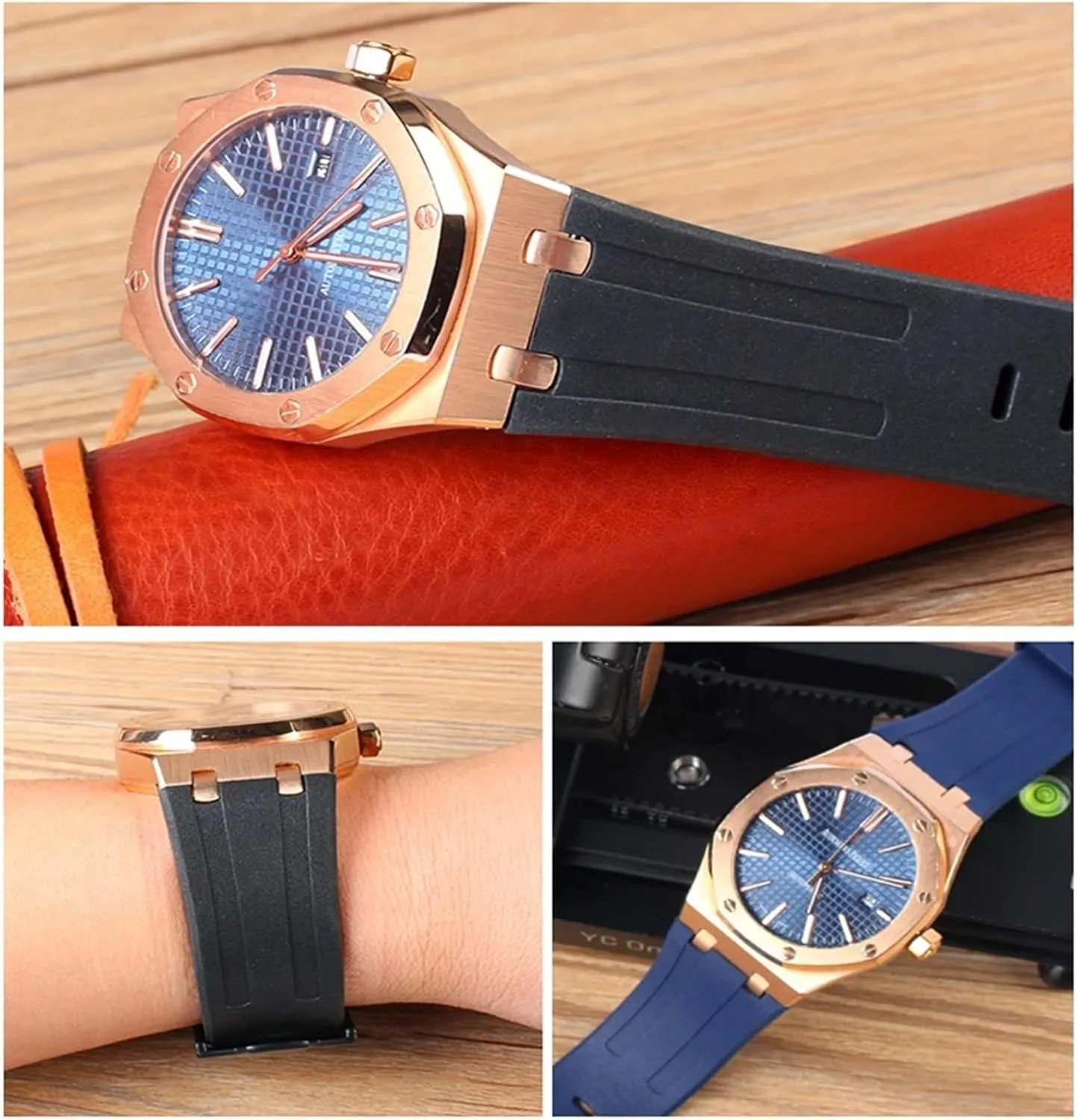 AP Abby 15703 Royal Oak Offshore Series Watch Chain Accessories 28mm Watch Band Rubber Silicone Strap arrest free For 