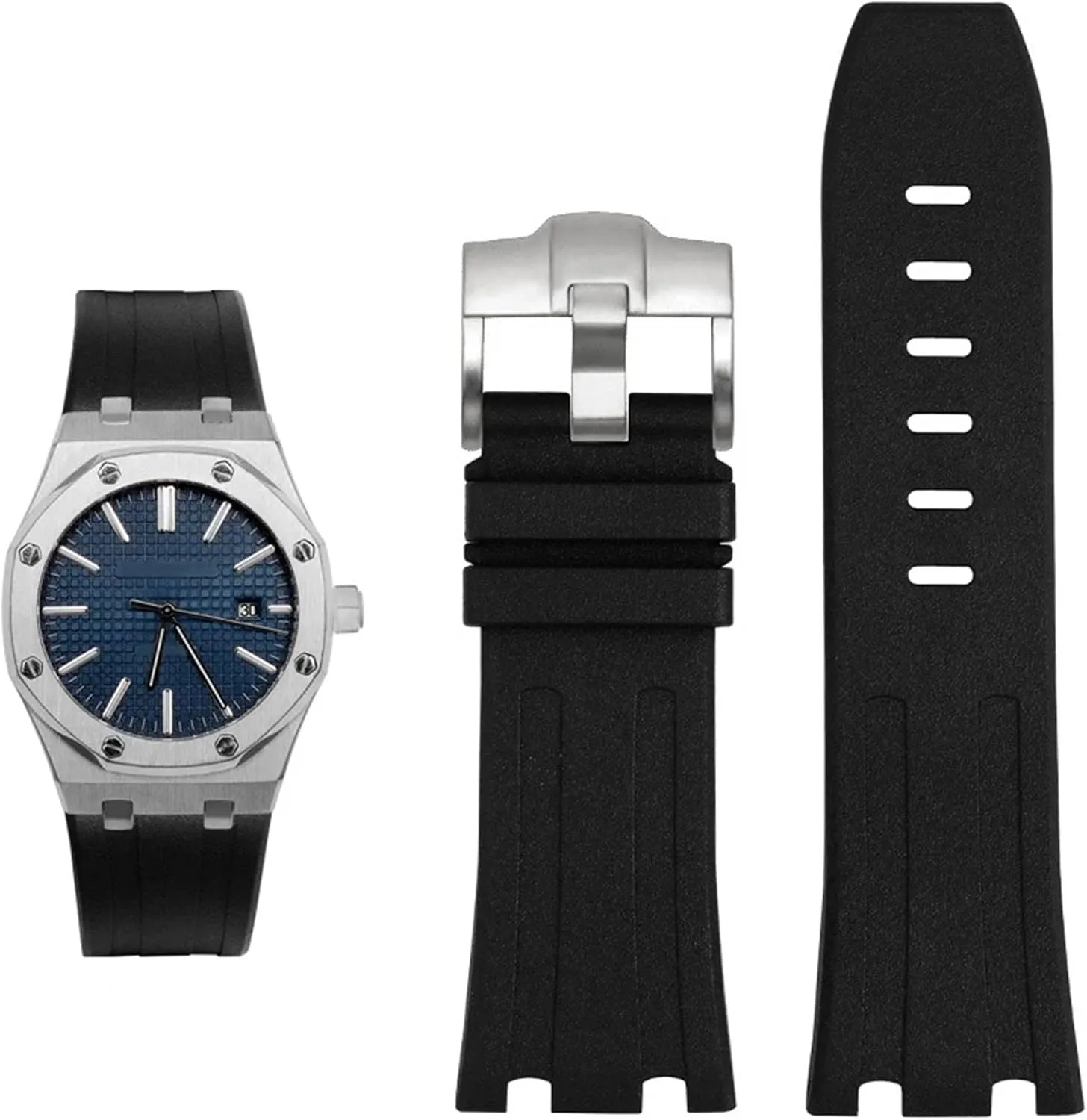 AP Abby 15703 Royal Oak Offshore Series Watch Chain Accessories 28mm Watch Band Rubber Silicone Strap arrest free For 