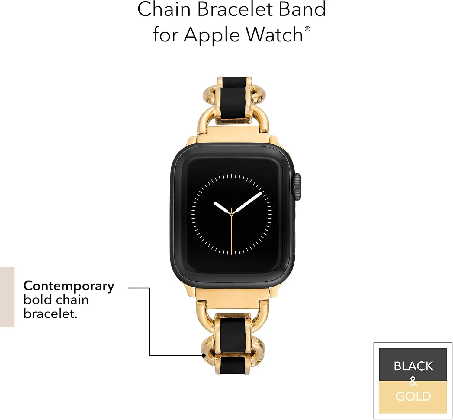 Apple Watch Replacement Band, Fits Most Wrists Anne Klein Fashion Chain Bracelet for Apple Watch, Secure, fair recruit Adjustable, 