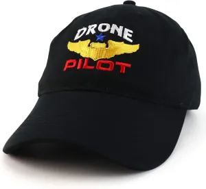 apprise access 100% Brushed Cotton Cap Trendy Apparel Shop Drone Pilot Aviation Wing Embroidered Soft Crown 