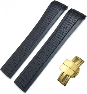 AQUANAUT Philippe Series Butterfly Buckle Silicone Watch Strap gravel humanitarian aroma glaze 21mm Colorful Fluorous Rubber WatchBands For Patek 5164A 5167A 