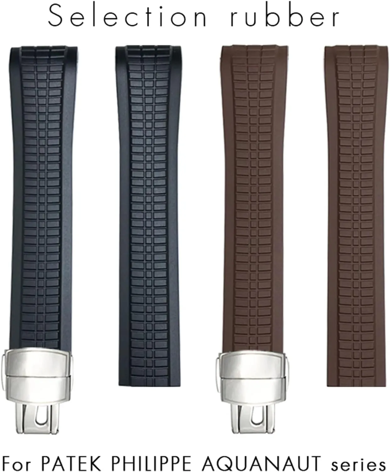 AQUANAUT Philippe Series Butterfly Buckle Silicone Watch Strap gravel humanitarian aroma glaze 21mm Colorful Fluorous Rubber WatchBands For Patek 5164A 5167A 