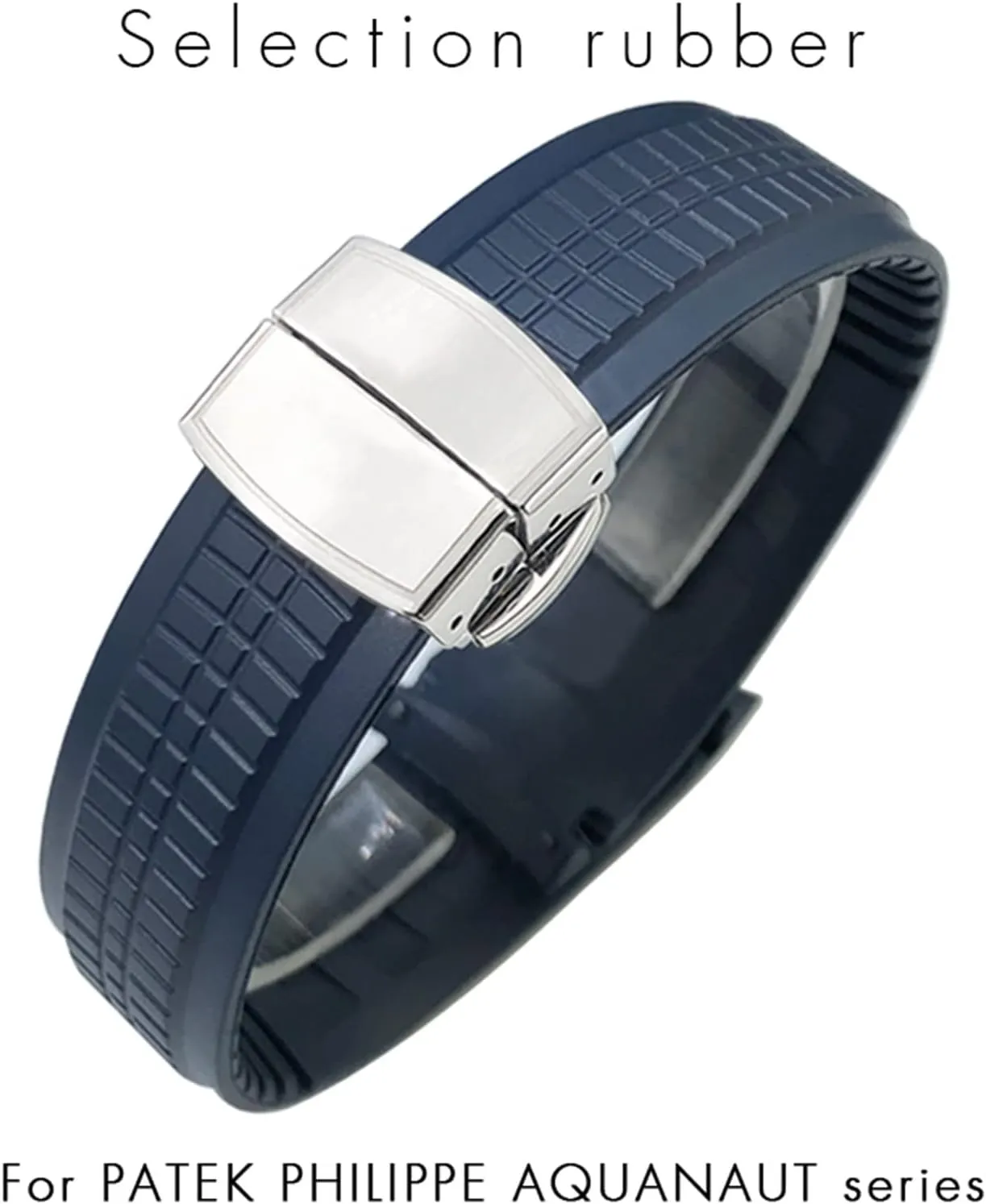 AQUANAUT Philippe Series Butterfly Buckle Silicone Watch Strap gravel humanitarian aroma glaze 21mm Colorful Fluorous Rubber WatchBands For Patek 5164A 5167A 