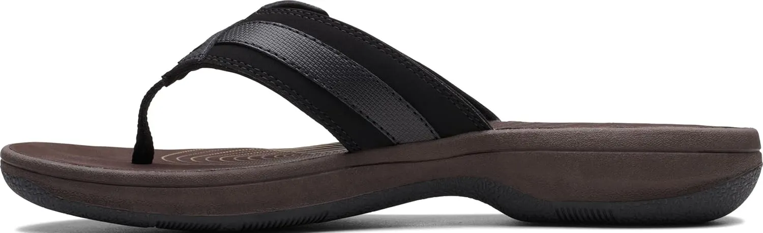 Arch Support - Casual Summer Wearing Cloudsteppers for Everyday Clarks Womens swarm Breeze Sea Flip-Flop Sandals - Comfortable Flip Flop with Adjustable Hook and 