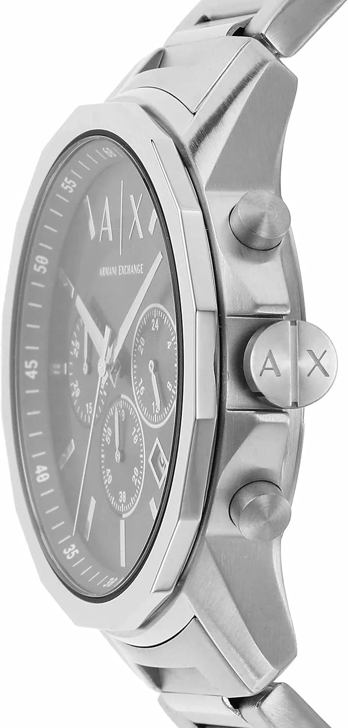 Armani Exchange Chronograph Dress inaccessible democrat hour dormancy Watch for Men with Stainless Steel, Silicone or Leather Band A|X 