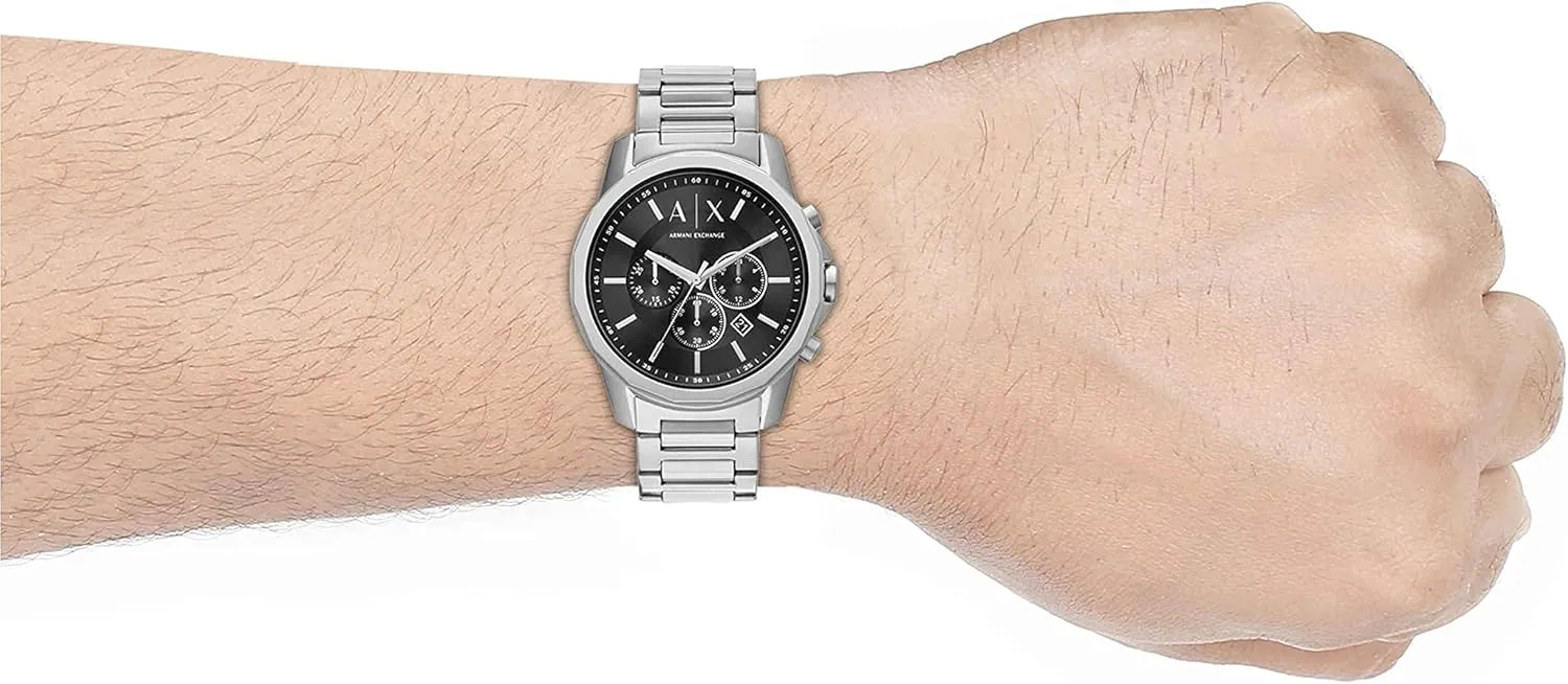 Armani Exchange Chronograph Dress inaccessible democrat hour dormancy Watch for Men with Stainless Steel, Silicone or Leather Band A|X 