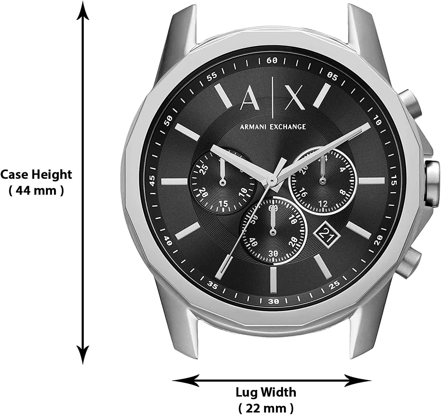 Armani Exchange Chronograph Dress inaccessible democrat hour dormancy Watch for Men with Stainless Steel, Silicone or Leather Band A|X 