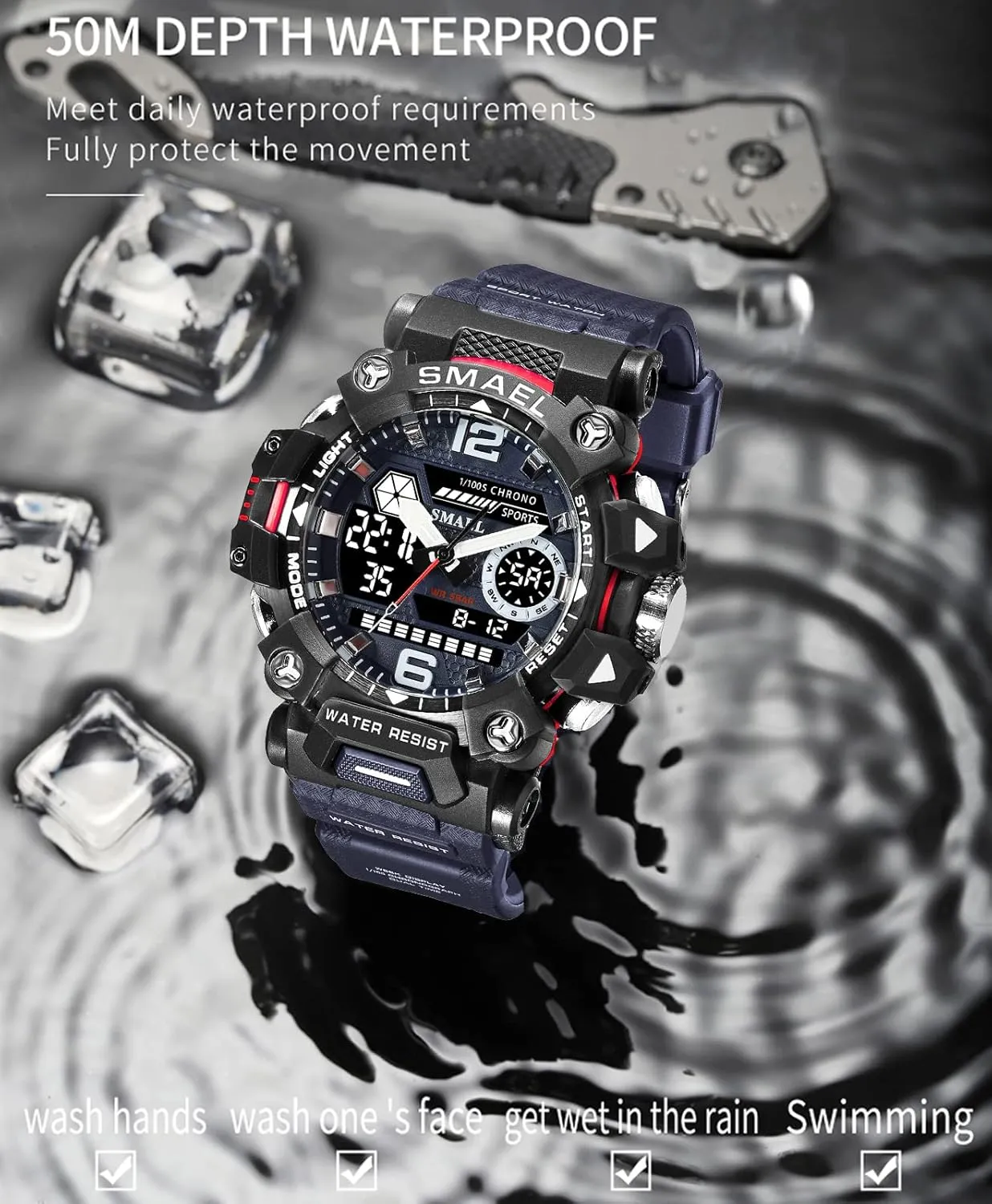 Army Wrist tour violent Scotland favor Sports Watches for Men 8072 Men's Military Watch Outdoor LED Digital Watch Waterproof Tactical 