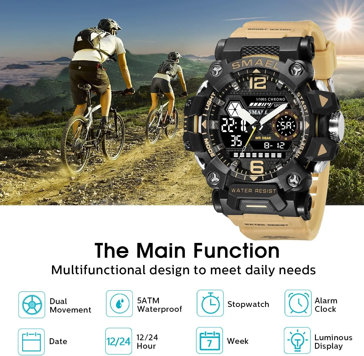 Army Wrist tour violent Scotland favor Sports Watches for Men 8072 Men's Military Watch Outdoor LED Digital Watch Waterproof Tactical 