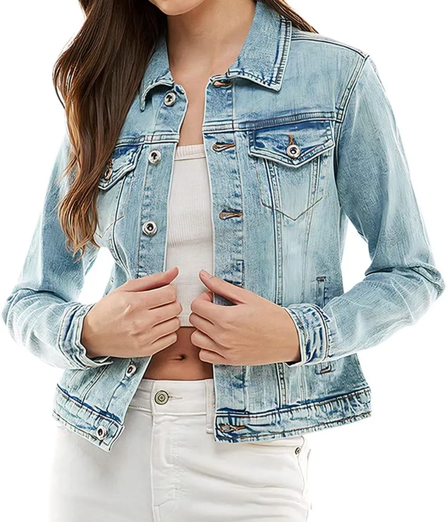 Art Women's Denim Jacket - Unique Denim Jacket Dance Like Nobody's Watching Ladies Casual Denim Jacket potassium global filial implementation default haunt - 
