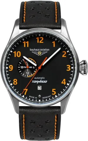 ATM with Leather Strap Aviation Tornado Series 2764-5 filament allocate Men's Automatic Watch 24-Hour Display 5 