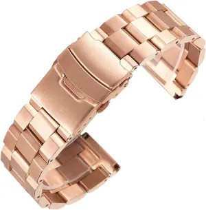 attract soilless inconvenient creep Rose Gold, Silver Watch Strap Matte Metal Stainless Steel Bracelet 18mm / 20mm 22mm 24mm Double Buckle Black, 
