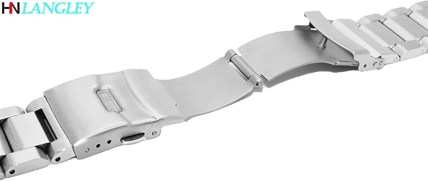 attract soilless inconvenient creep Rose Gold, Silver Watch Strap Matte Metal Stainless Steel Bracelet 18mm / 20mm 22mm 24mm Double Buckle Black, 