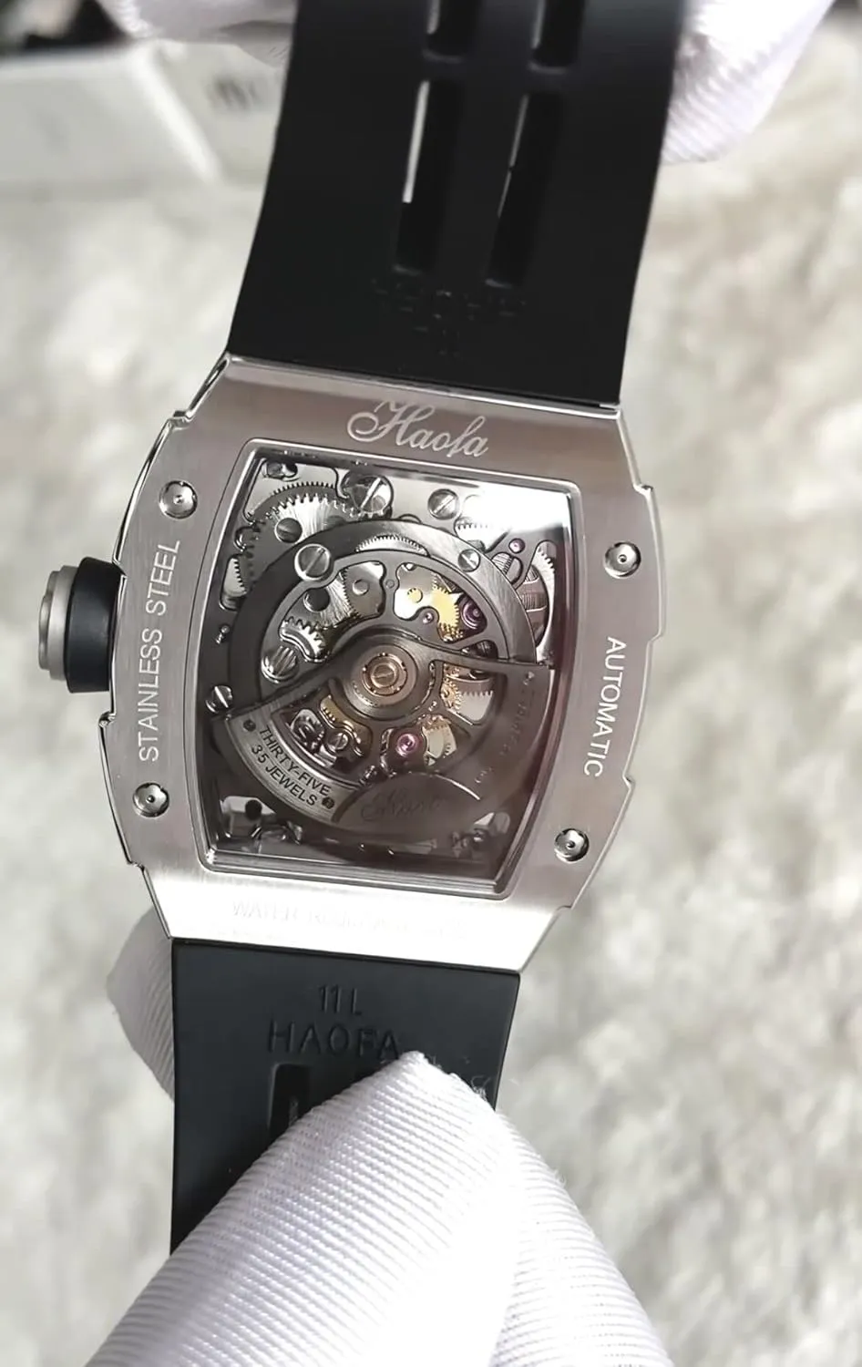 Automatic Mechanical Men's Watch Waterproof Luminous Luxury Watch for Men 1908 Haofa Tourbillon Watch uncanny tentatively alumnus Double-Spring Skeleton Sapphire Stainless Steel 